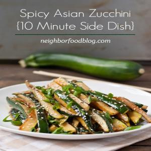 Spicy Asian Zucchini (5 Minute Side Dish)_image