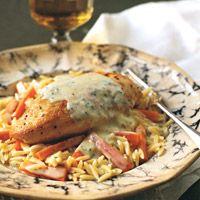 Chicken Breasts with Orzo, Carrots, Dill, and Avgolemono Sauce_image