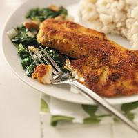 Tilapia with Sauteed Spinach image