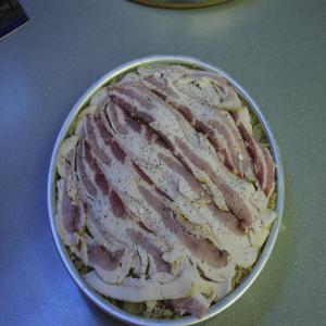 Un-Layered Bratwurst & Sauerkraut Bacon-Bake_image