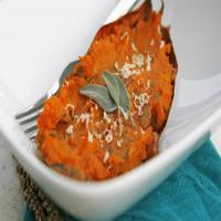 Twice-Baked Sweet Potatoes with Caramelized Shallots and Sage_image