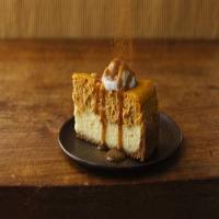 Pumpkin Cheesecake with Caramel Sauce image