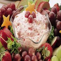 Cranberry Fluff Fruit Dip with Fruit Wreath image