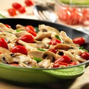 Chicken with Grape Tomatoes and Mushrooms image