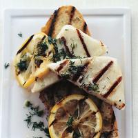 Grilled Haloumi Cheese and Lemon image