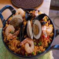 Big Paella with Seafood and Chicken image