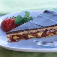Caramel-Pistachio Torte with Halvah and Dark Chocolate image