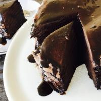 Crepe Cake With Espresso Chocolate Glaze_image