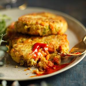 Leftover Christmas lunch patties with gochujang mayo_image