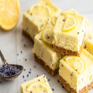 Lavender-Lemon Cheesecake Squares image