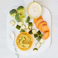 Weaning recipe: Chicken & mixed veg purée image