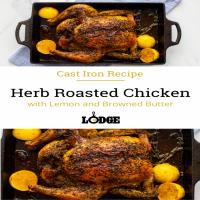 Herb Roasted Chicken with Lemon and Browned Butter | Lodge Cast Iron_image