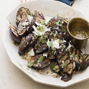 Grilled Eggplant with Mint Vinaigrette image