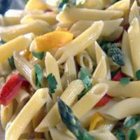 Penne with Asparagus and Peppers image