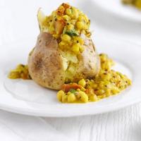 Baked potatoes with spicy dhal image
