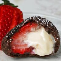 Deep Fried Chocolate Cheesecake-Stuffed Strawberries Recipe by Tasty_image