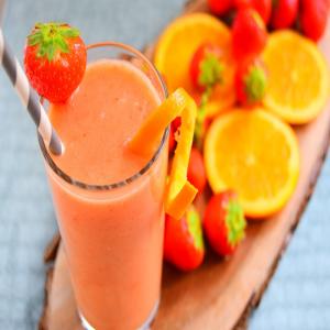 Strawberry, Orange & Banana Frappe image