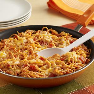 Enchilada Chicken Spaghetti Skillet Recipe - (4.5/5)_image
