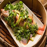 Steamed Whole Fish With Ginger and Sesame_image