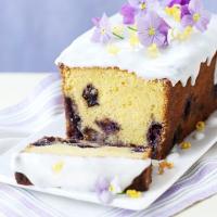 Lemon curd & blueberry loaf cake image