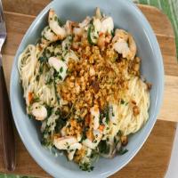 Shrimp Scampi with Angel Hair Pasta and Lemon Breadcrumbs_image