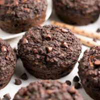 Healthy Double Chocolate Zucchini Bran Muffins_image