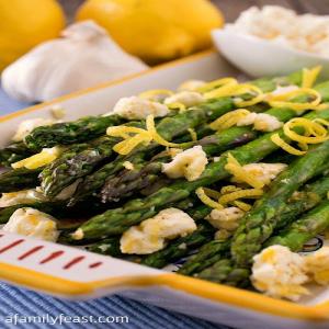 Asparagus with Lemon and Feta - A Family Feast®_image
