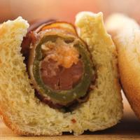 Bacon-wrapped Jalapeño Popper Dogs Recipe by Tasty image