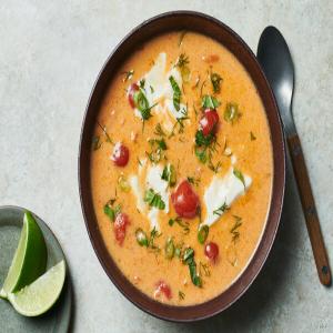 Brothy Thai Curry With Silken Tofu and Herbs image