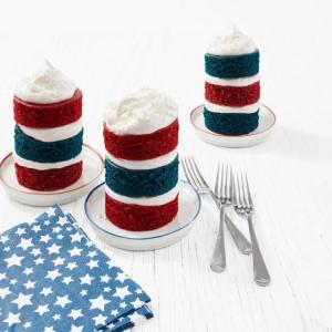 Red, White and Blue Mini Layer Cakes image