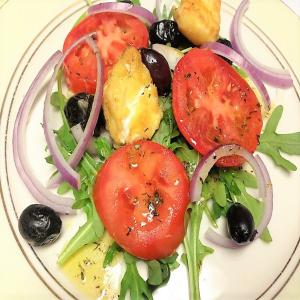 Tomato Salad With Fried Feta image