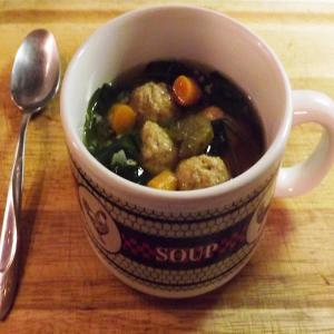 Chicken Meatball Escarole Soup in the Crock Pot_image