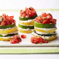 Grilled Summer Squash Stacks with Herbed Ricotta Recipe - (4.5/5) image