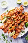 grilled-spicy-lime-shrimp-with-creamy-avocado-cilantro-sauce image