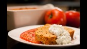 salmon-loaf-with-creamy-cucumber-sauce-american image