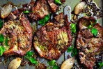 pesto-baked-pork-chops-recipe-eatwell101 image