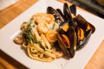 garlic-white-wine-shrimp-and-mussels-fettuccine-pasta image