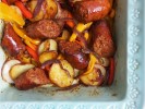 oven-roasted-sausage-peppers-and-potatoes-cooking image