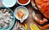 fresh-dungeness-crab-with-three-dipping-sauces-la image