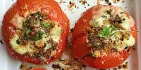 best-sausage-cheese-and-basil-stuffed-tomatoes image