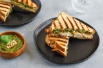 grilled-chicken-panini-sandwich-with-pesto-the-spruce image