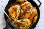 roasted-lemon-garlic-butter-spatchcock-chicken image