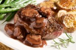 pan-seared-steak-with-red-wine-mushroom-sauce image