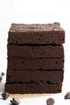 healthy-sugar-free-fudgy-dark-chocolate-brownies image