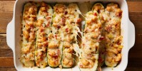 best-garlicky-shrimp-zucchini-boats-recipe-delish image