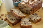 over-the-top-banana-bread-recipe-blue-plate image