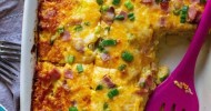 10-best-breakfast-casserole-eggs-ham-cheese-hash-browns image