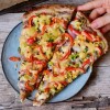 mexican-pizza-recipe-with-refried-beans-vegan image
