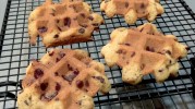 how-to-make-chocolate-chip-cookie-waffles-in-the image