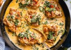 garlic-butter-chicken-with-spinach-and-bacon image
